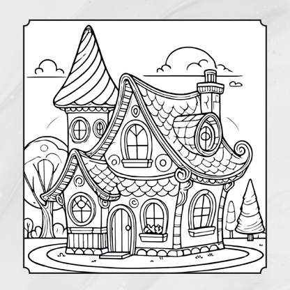 Whimsical Houses Coloring Book