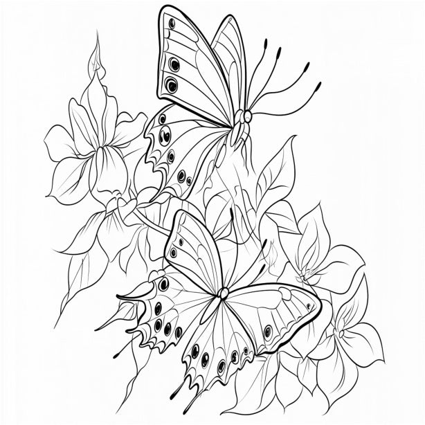 Butterflies Coloring Book
