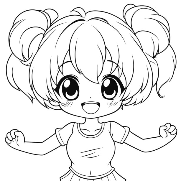 Chibi Girls Coloring Book