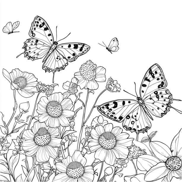 Butterflies Coloring Book