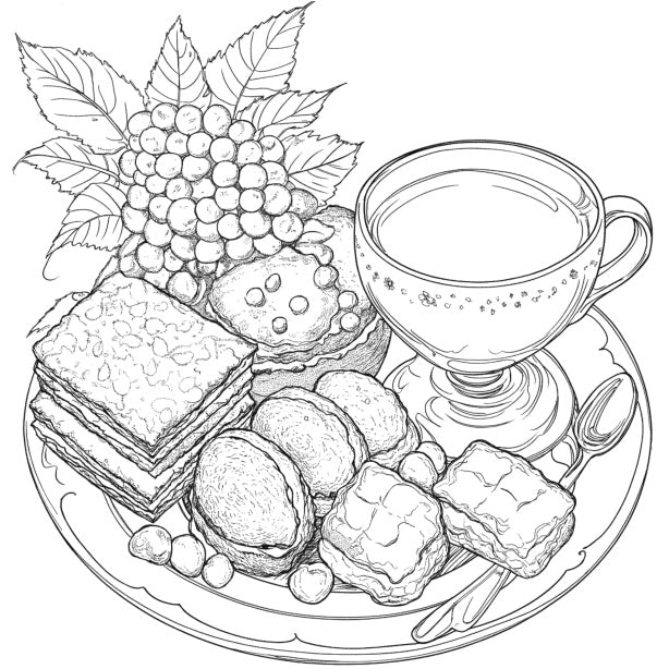 Pastries Coloring Book