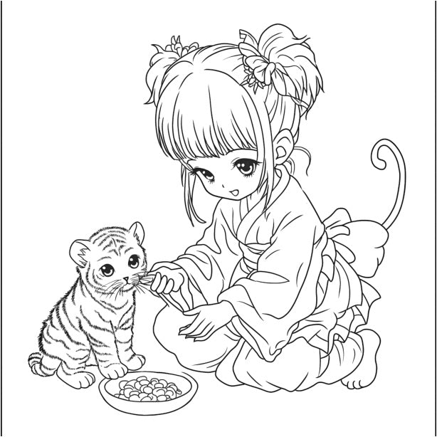 Chibi Girls Coloring Book