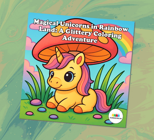 Magical Unicorns In Rainbow Land Front Cover