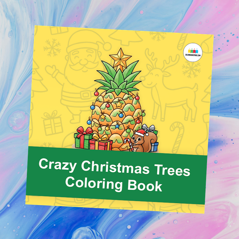 Crazy Christmas Trees Coloring Book