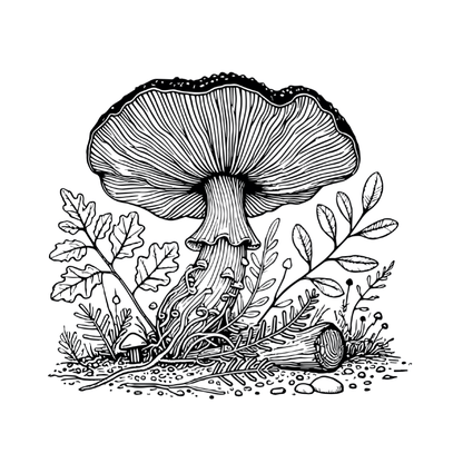 Mushroom Coloring Book