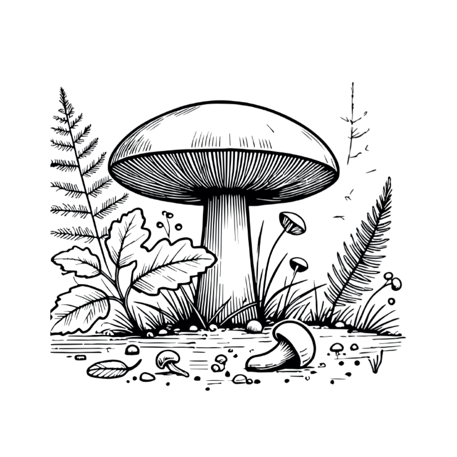 Mushroom Coloring Book