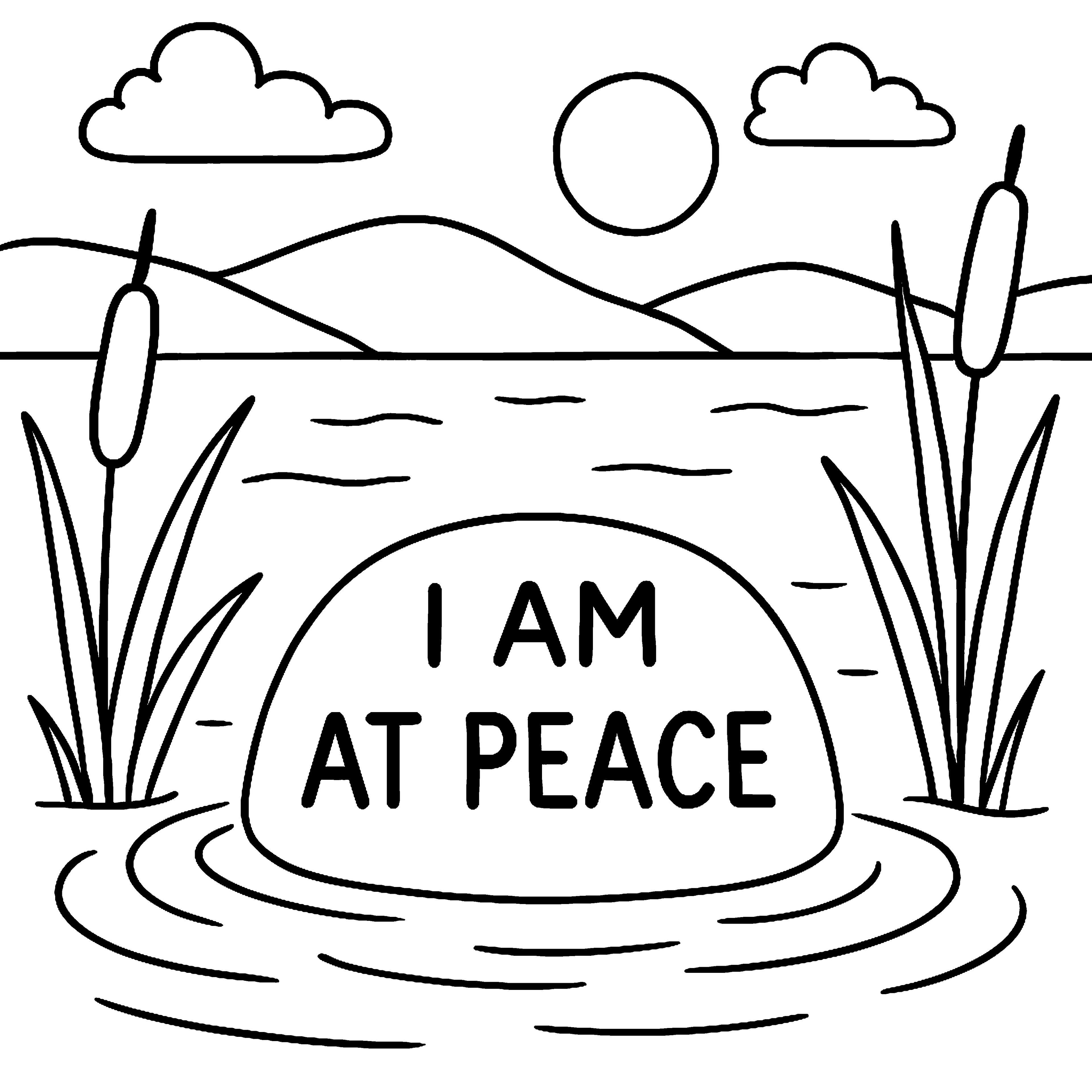 Color Your Calm: Positive Affirmation Coloring Book Example Image 1