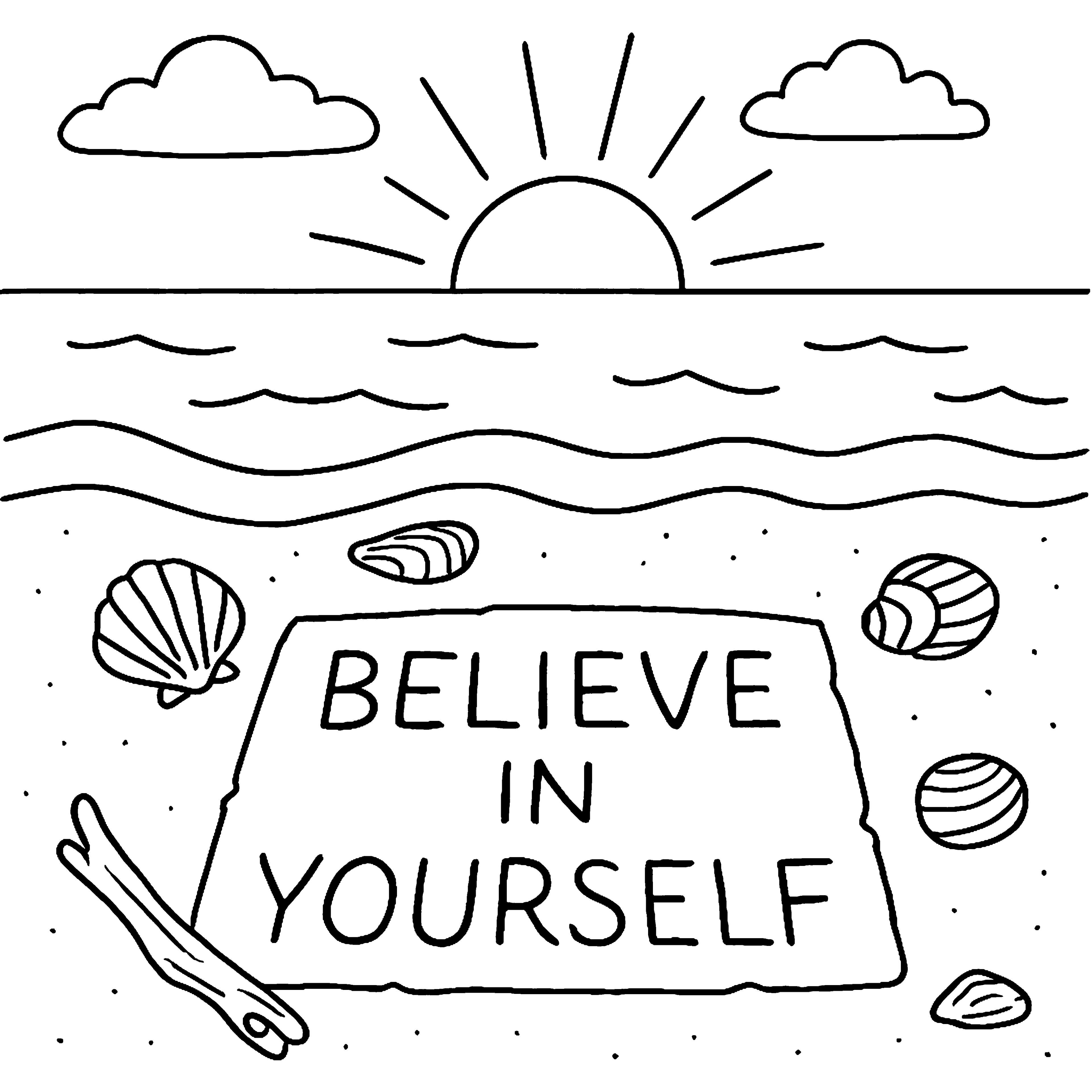 Color Your Calm: Positive Affirmation Coloring Book Example Image 3